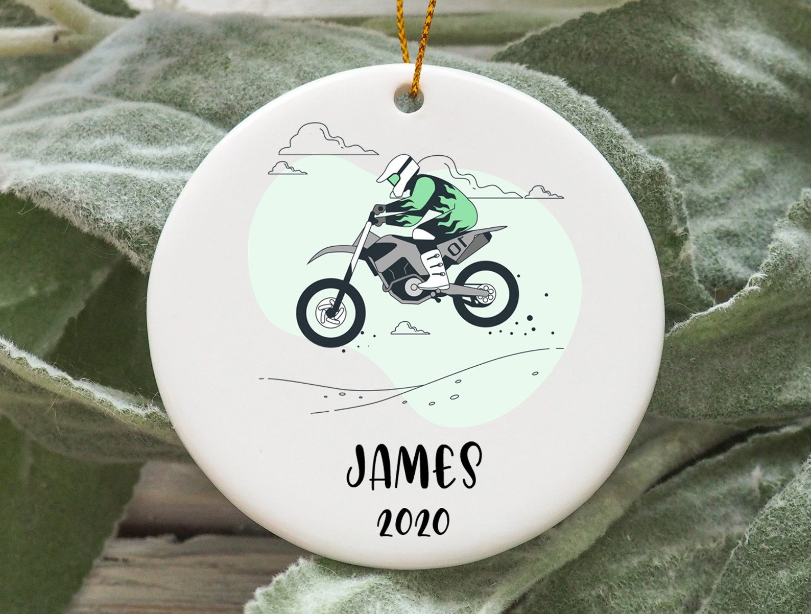 Dirt Bike Christmas Ornaments 