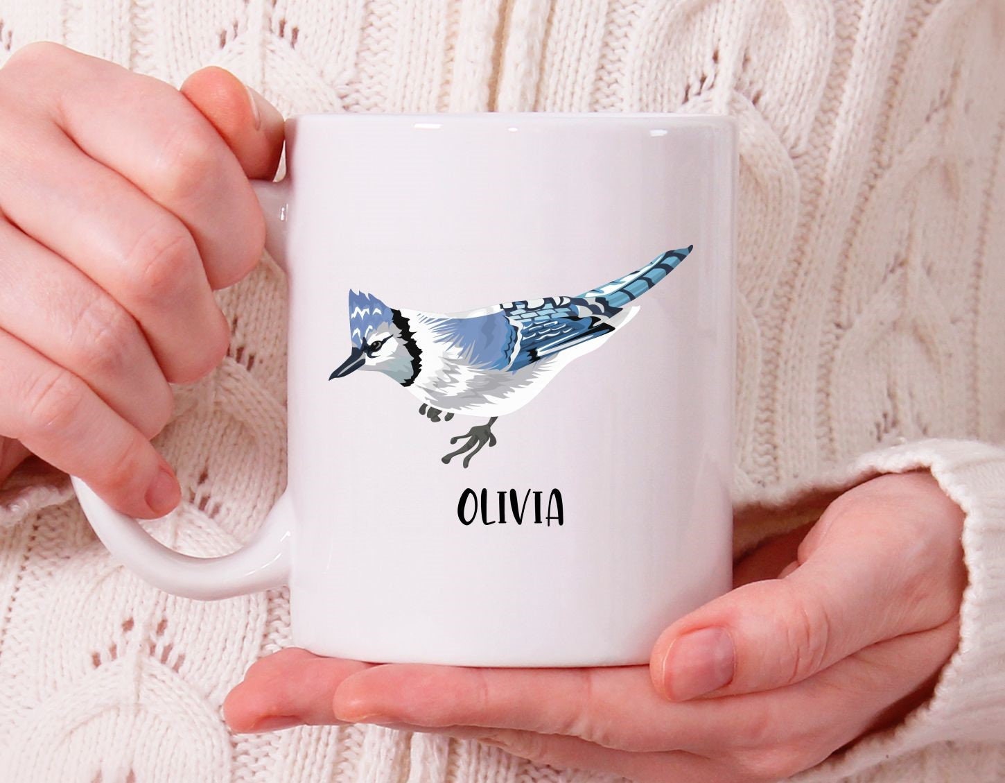 Personalized Blue Jay Mug Blue Jay Gift Blue Jay Cup Blue Etsy