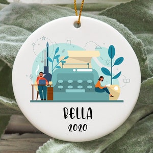 Personalized Writer Christmas Ornament, Writer Christmas Tree Ornament, Writer Ornament, Writer Christmas Gift N524