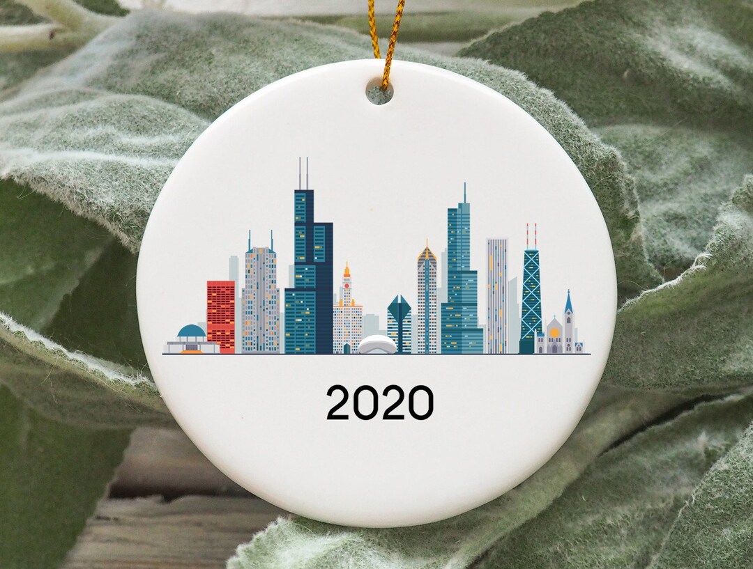 Chicago Christmas Ornament, Chicago Christmas Decorations, Chicago