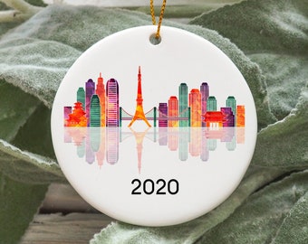 Tokyo Christmas Ornament, Tokyo Christmas Decorations, Tokyo Christmas Tree Ornament, Tokyo Gift N509