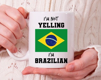 Brazilian Mug, Brazilian Gift Ideas, Brazil Gift, Gifts from Brazil, Brazilian Coffee Mug, Brazilian Cup N360