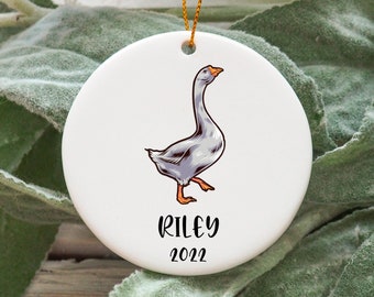 Personalized Goose Christmas Ornament, Custom Goose Gift Idea, Goose Ornament, Goose Present, Goose Christmas Tree Ornament N838