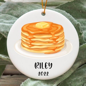 Personalized Pancakes Christmas Ornament, Custom Pancakes Gift Idea, Pancakes Ornament, Pancakes Present N1014