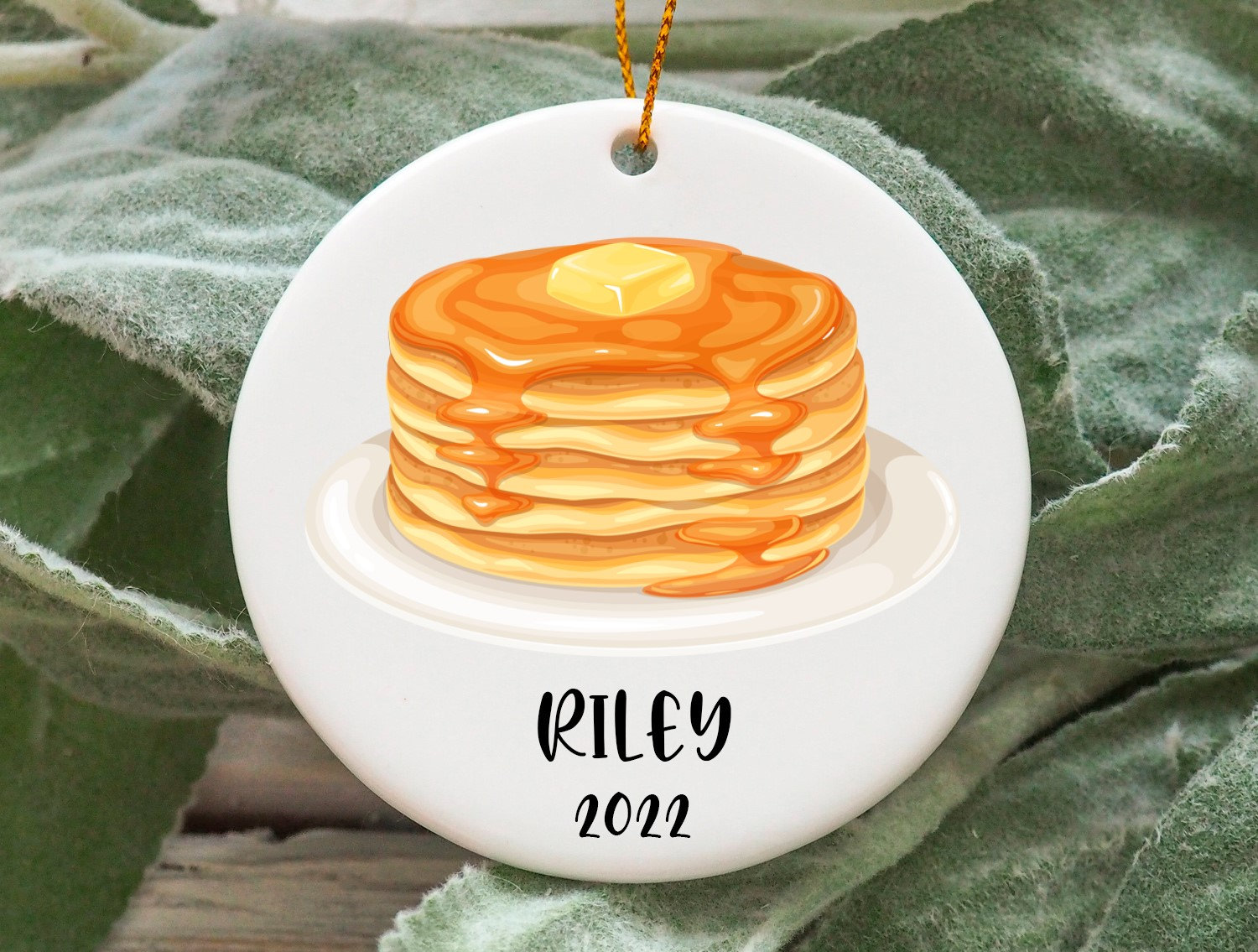 Personalized Pancakes Christmas Ornament, Custom Pancakes Gift Idea, Pancakes Ornament, Pancakes Present N1014