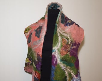 veelkleurige zijden sjaal kerstcadeau gemaakt in Griekenland door Kalfas vrouwen sjaal zijden sjaal Accessoires Sjaals & omslagdoeken Sjaals kleurrijke zijden sjaal cadeau voor haar Grote zijden sjaal 