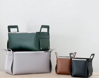Vegan Leather Storage Boxes - Home Organisation by Home Tailors