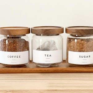 tea coffee and sugar jars