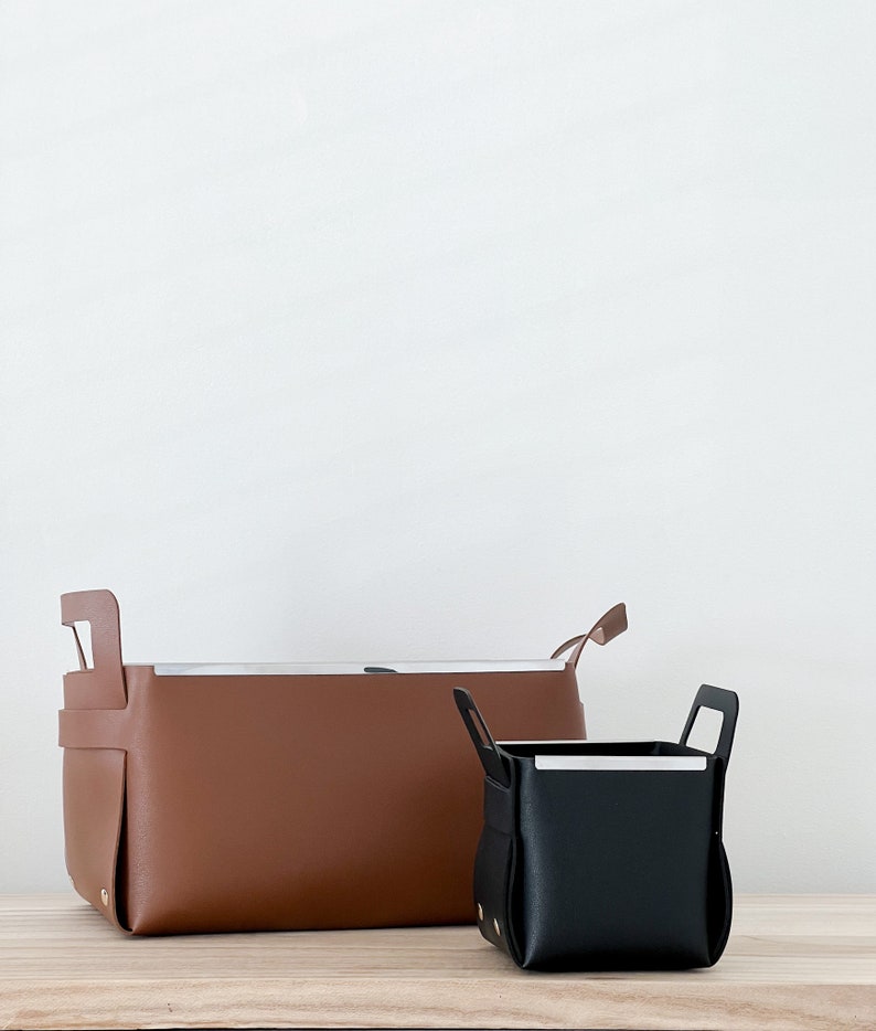 Vegan Leather Storage Boxes Home Organisation by Home Tailors image 3