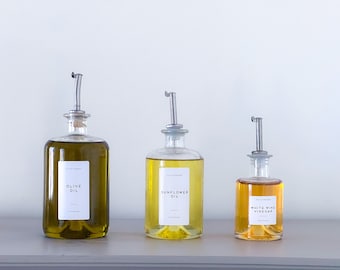 Glazen fles olijfolie-dispenser – schenker voor borosilicaatolie en azijn 200 ml 500 ml 700 ml Keukenopslag