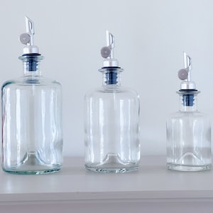 Glasflaschen Olivenöl / Essig-Ausgießer Aufbewahrungsflasche 200 ml, 500 ml und 700 ml Wiederverwendbar Organisieren Sie Ihre Küche - Auswahl an Ausgießer