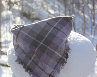 Iris | Plaid Bandana | Frayed Bandana | Spring Plaid Bandana | Dog Bandana | Cat Bandana