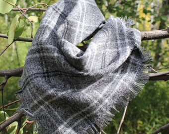 Onyx | Plaid Bandana | Frayed Bandana | Fall Bandana | Dog Bandana | Cat Bandana