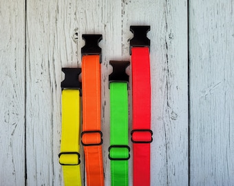 Neon Pink // Yellow // Green // Orange | Solid Dog Collars | Neon Collars | Dog Collars | Quick Release Collar | Gold & Silver Hardware