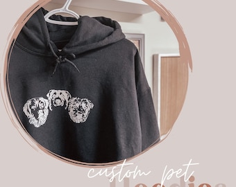 Custom Dog/Cat HOODIE | Dog lovers | Cat lovers | Dog mom sweater | Dog dad sweater