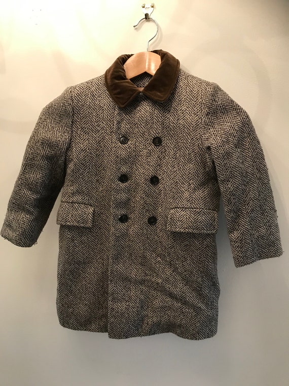 1920s - 30s children's coat and matching hat; anti