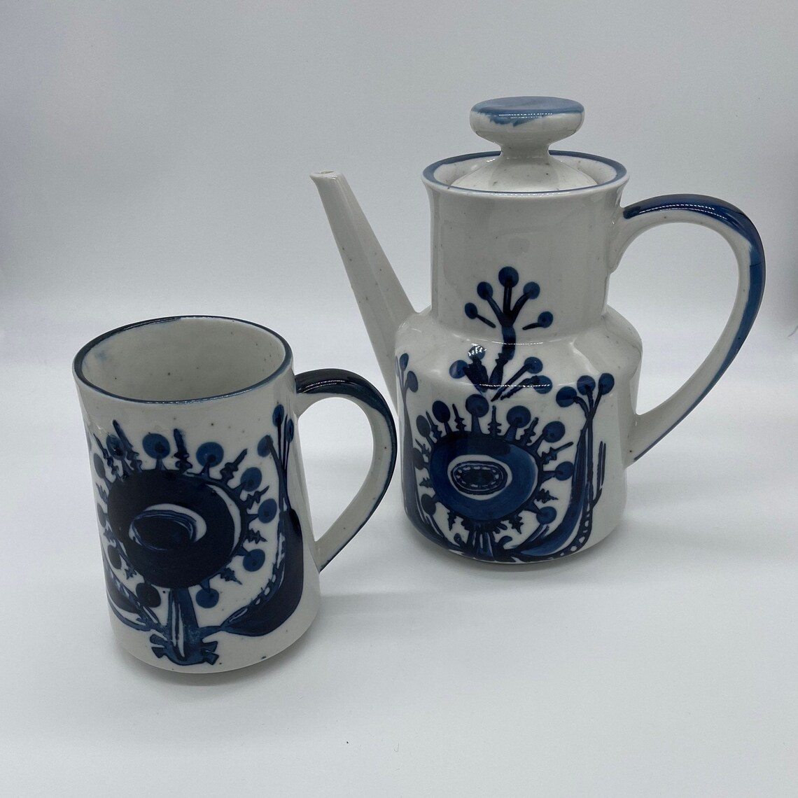Vintage Mid Century Japanese Coffee Pot and Matching Mug Etsy UK