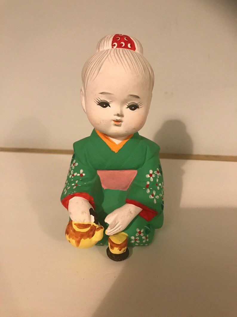 Japanese Hakata Doll vintage porcelain bisque Etsy