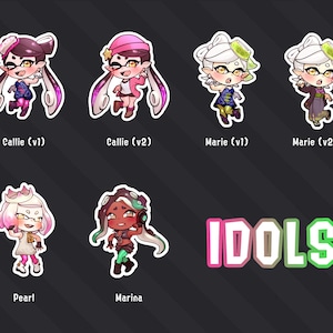 splatoon stickers - idols