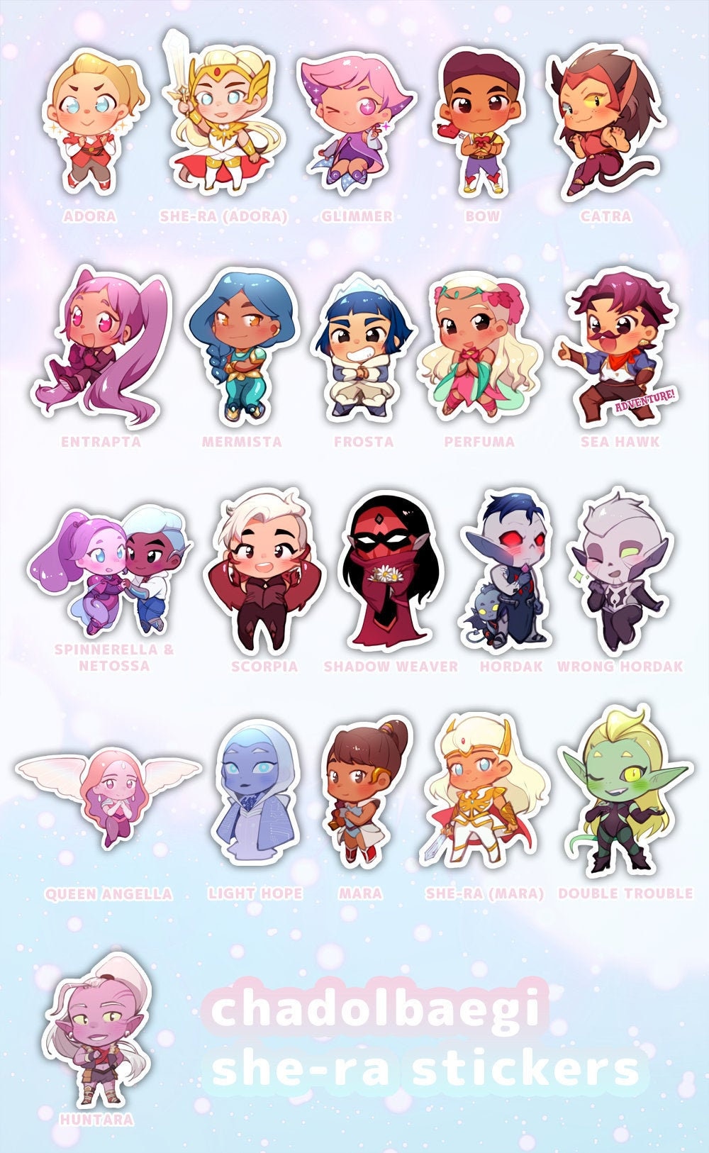 she-ra stickers & sticker sheet