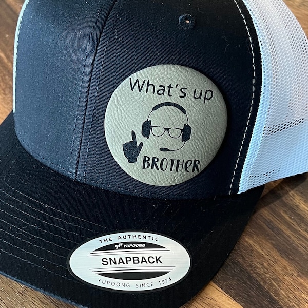 What’s Up Brother Hat with Patch | Trendy Hat | Hat Trend | Funny Hat | Funny Hats For Men | SnapBackr