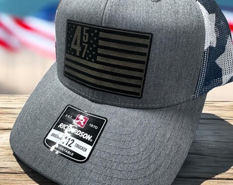 Donald Trump 45 47 Trucker Hat | Patriotic Gift