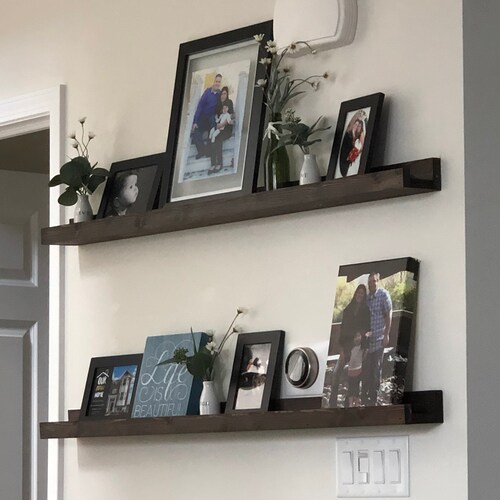 Floating Picture Frame Ledge Shelf Etsy