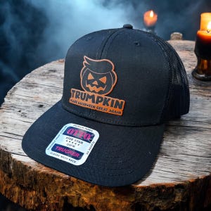 Chapeau d'Halloween TRUMPKIN | Casquette brodée amusante