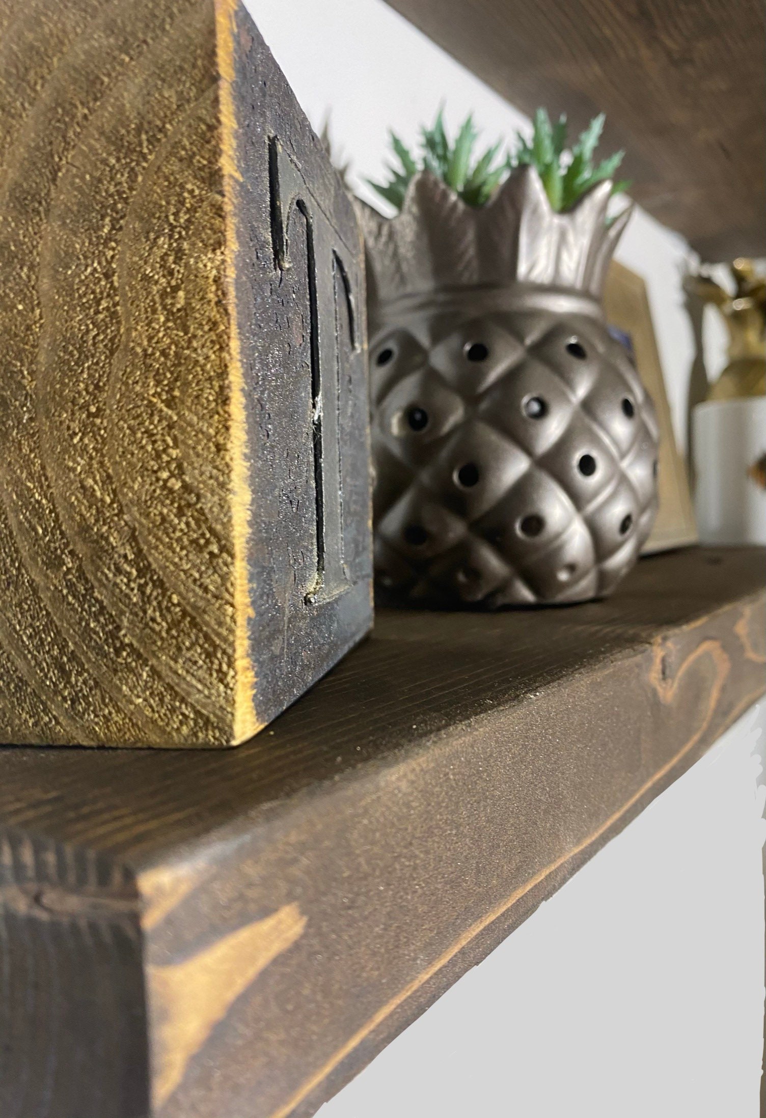 Floating Wood Shelves Rustic Floating Shelves Thin Shelves Etsy