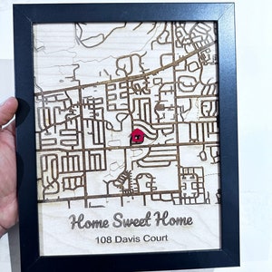 FREE SHIPPING Laser Cut Wood Map | Custom Map | Framed Wall Map | New ...