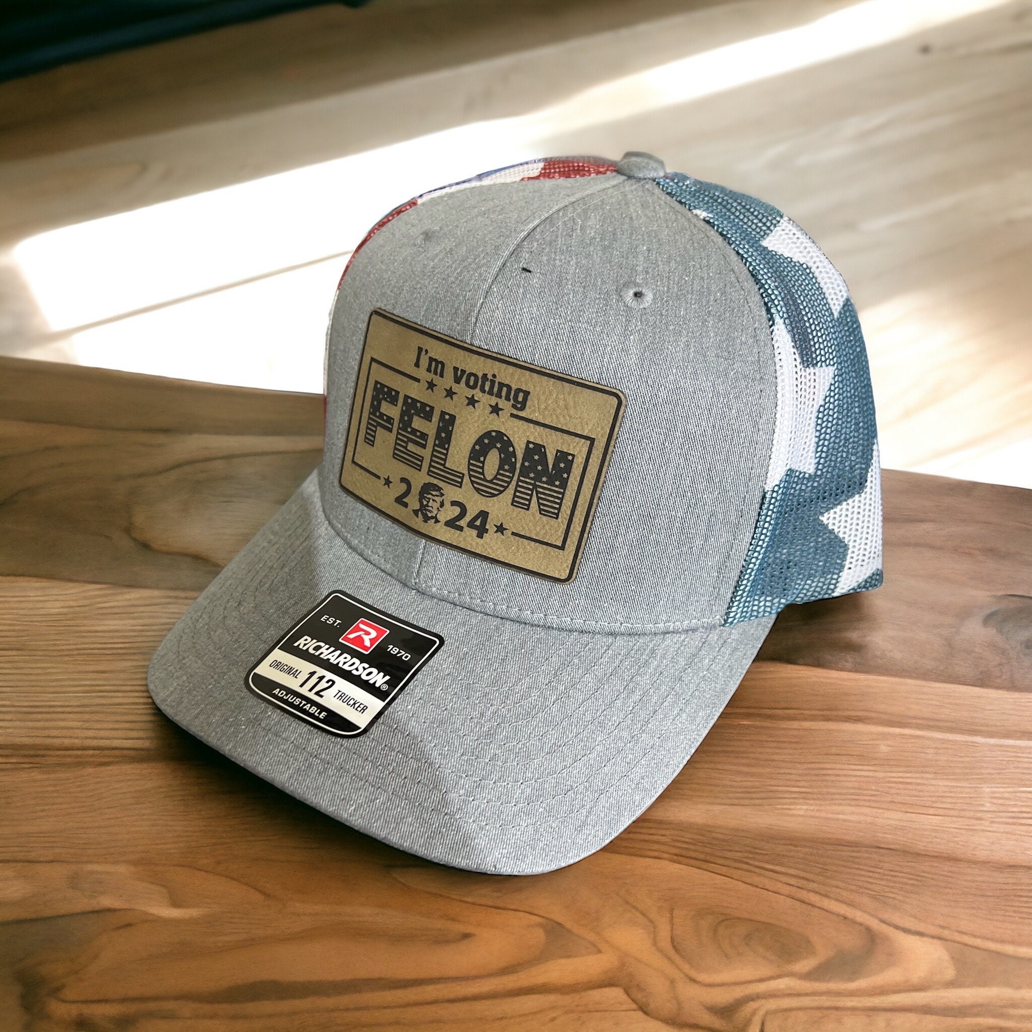 Felon Patch I'm Voting FELON Trump Hat | Trendy Political Patch Hat - Etsy