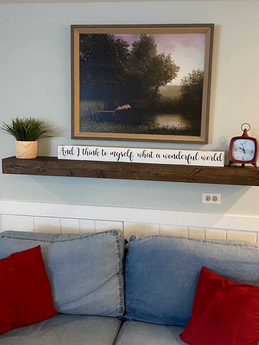 Floating Shelf Farmhouse Shelf Wood Floating Shelf Rustic Decor