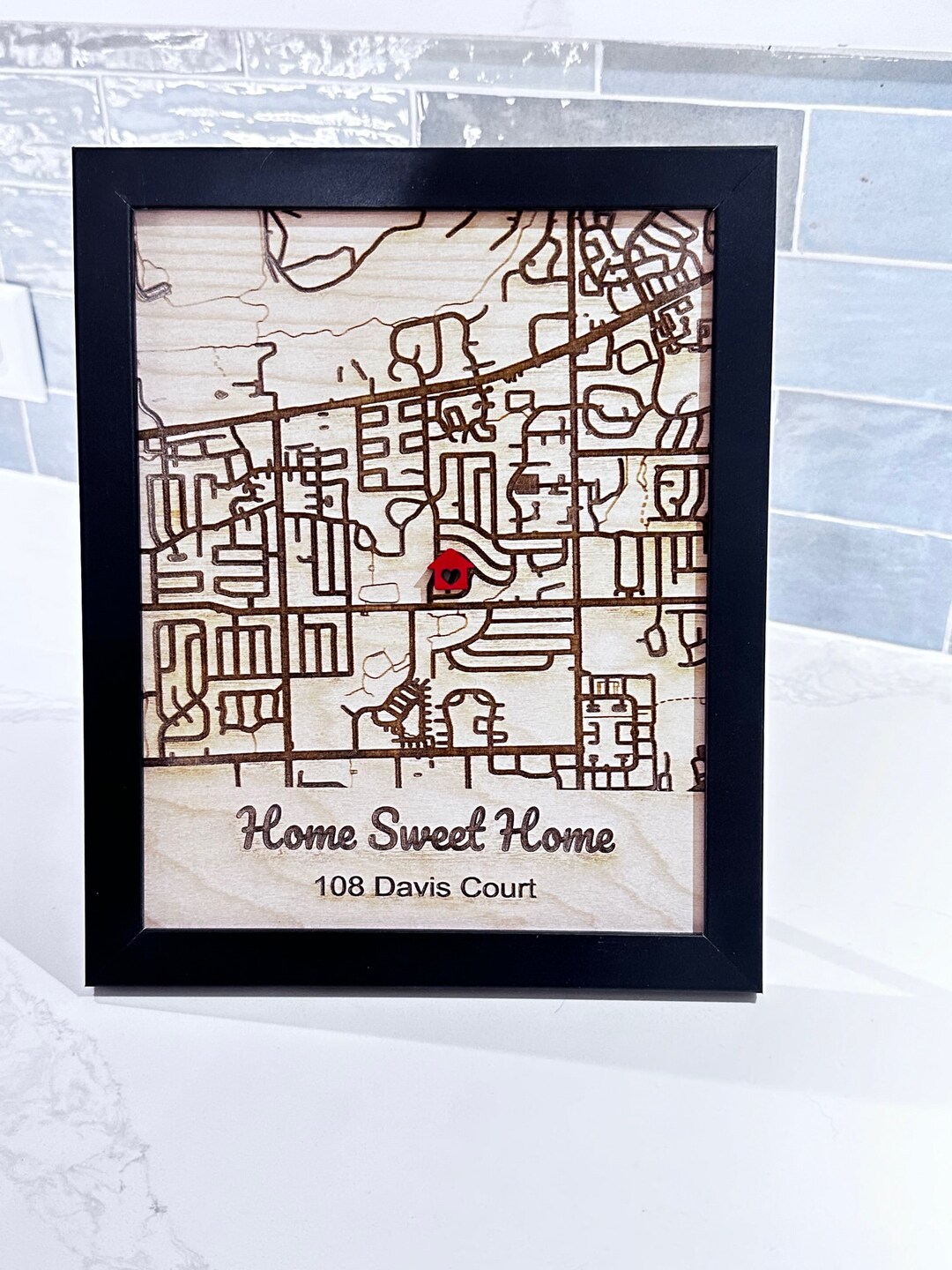FREE SHIPPING Laser Cut Wood Map | Custom Map | Framed Wall Map | New ...