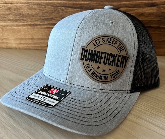 Dumbfuckery Trucker Hat With Patch Trendy Hat Hat Trend Funny Hat