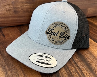 Laser Engraved Patch Dad Hat | Trucker Style Snapback