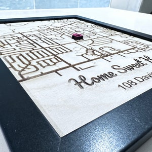 FREE SHIPPING Laser Cut Wood Map | Custom Map | Framed Wall Map | New ...