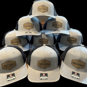 Custom Groom Hat | Wedding Party Hats | Bridal Party Wedding Hats | Best Man Hats | Groomsman Caps | Groomsmen Trucker Hats Caps