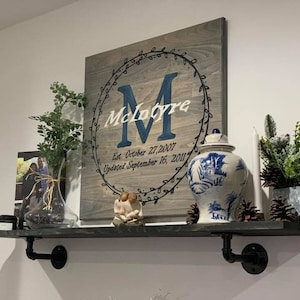 Angled Pipe Bracket Industrial Shelves Depth | Wall Shelves | Rustic Wood Farmhouse Shelf | Floating Shelf