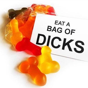 Bag of Dicks - Gummy Dicks with Funny Note for Prank, Gag or Laugh with Friends / Enemies, Mail A Bag Of Dicks, Postal Pranks