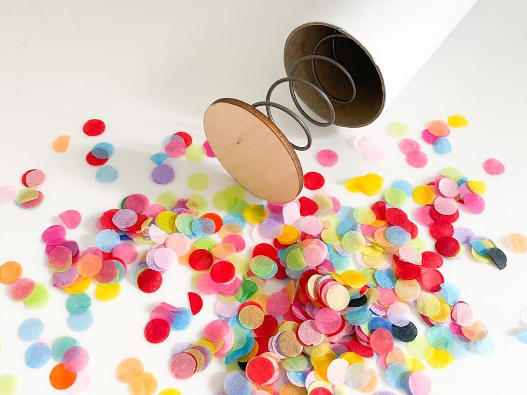 Spring Loaded Rainbow Bomb - Send Coloured Paper Confetti as Gag Gift ...