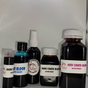 Grass stain free SFx blood for cosplay and special effects makeup- Alien movie tv Halloween homestuck Elf liquid specialt medical condition image 5