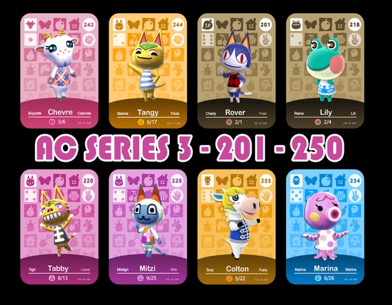 series 3 amiibo cards animal crossing