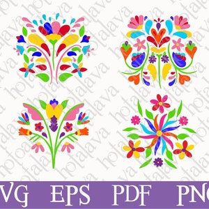 Svg mexican Design Tiles, Mexican Flowers Svg, Downloadable file, Digital Svg file, laser compatible file, Laser ready Svg, Maker Svg file