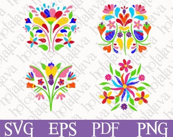 Svg mexican Design Tiles, Mexican Flowers Svg, Downloadable file, Digital Svg file, laser compatible file, Laser ready Svg, Maker Svg file