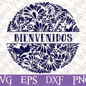 Mexican Art Svg, Bienvenidos Svg, Downloadable file, Digital Svg file, laser compatible file, Laser Svg, Maker Svg file, Mexican Wall Decor