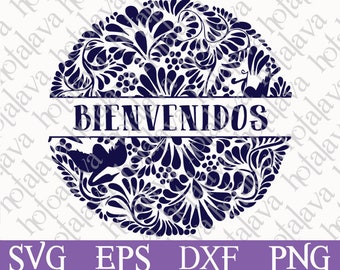 Mexican Art Svg, Bienvenidos Svg, Downloadable file, Digital Svg file, laser compatible file, Laser Svg, Maker Svg file, Mexican Wall Decor