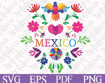 Mexico Flower Svg, Mexican Flowers Svg, Downloadable file, Digital Svg file, laser compatible file, Sublimation print, Mexican Wall Decor