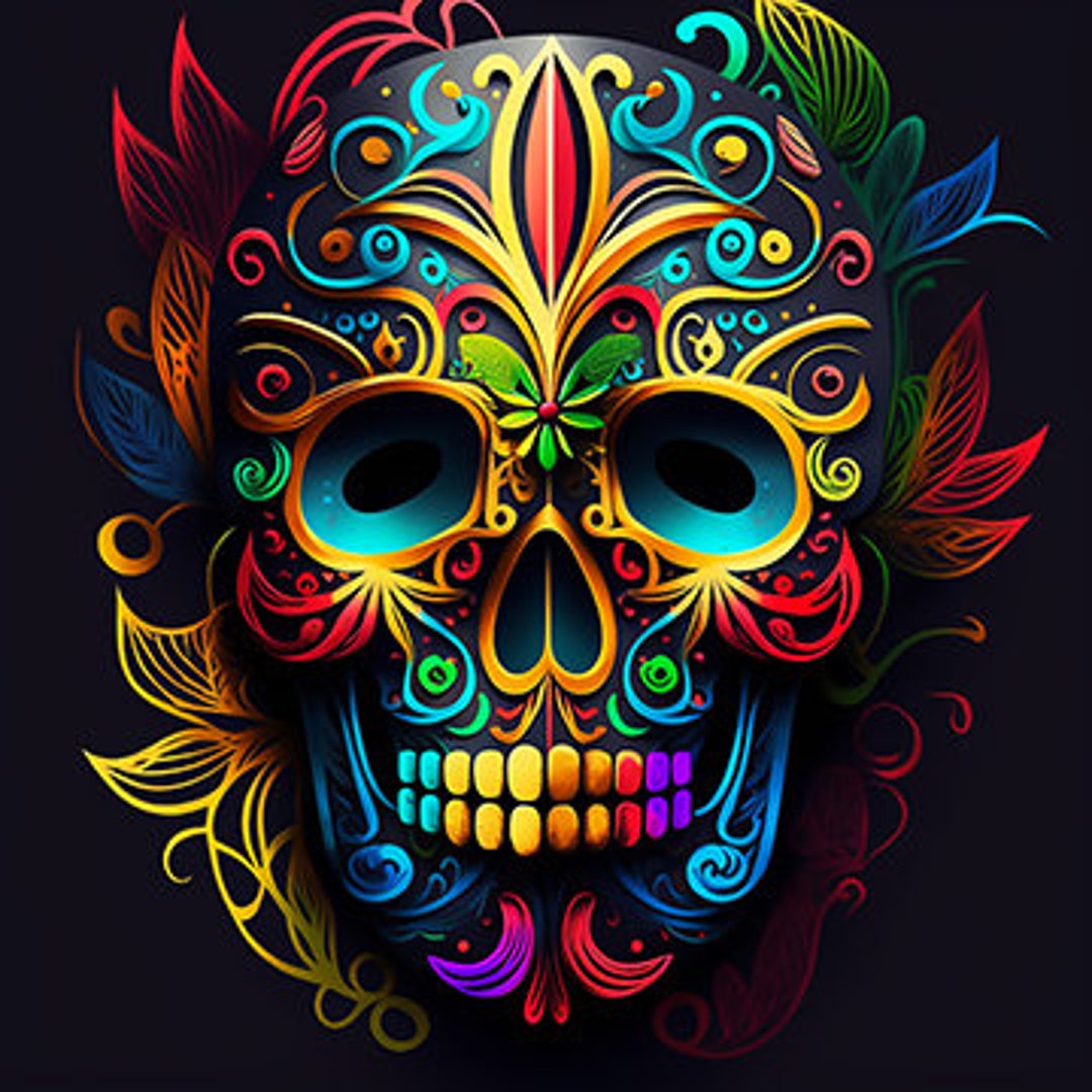 ZINGARO SKULLS & FLOWERS BLUE SIGNAL×４ il_1080xN.5070109298_2iep.jpg