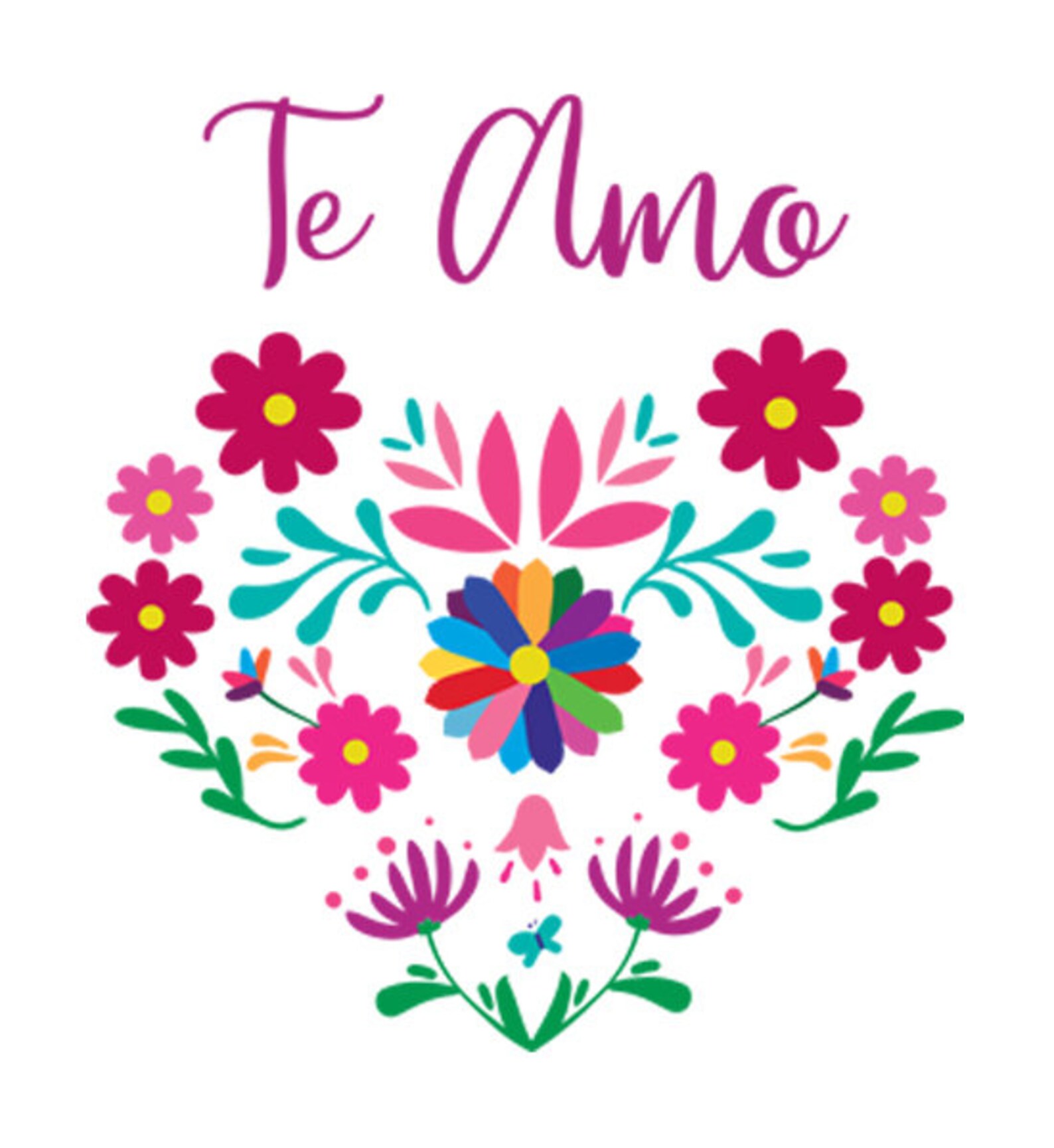 Hagamos Magia Svg, Te Amo Svg Mexican Flowers Svg, Downloadable File ...