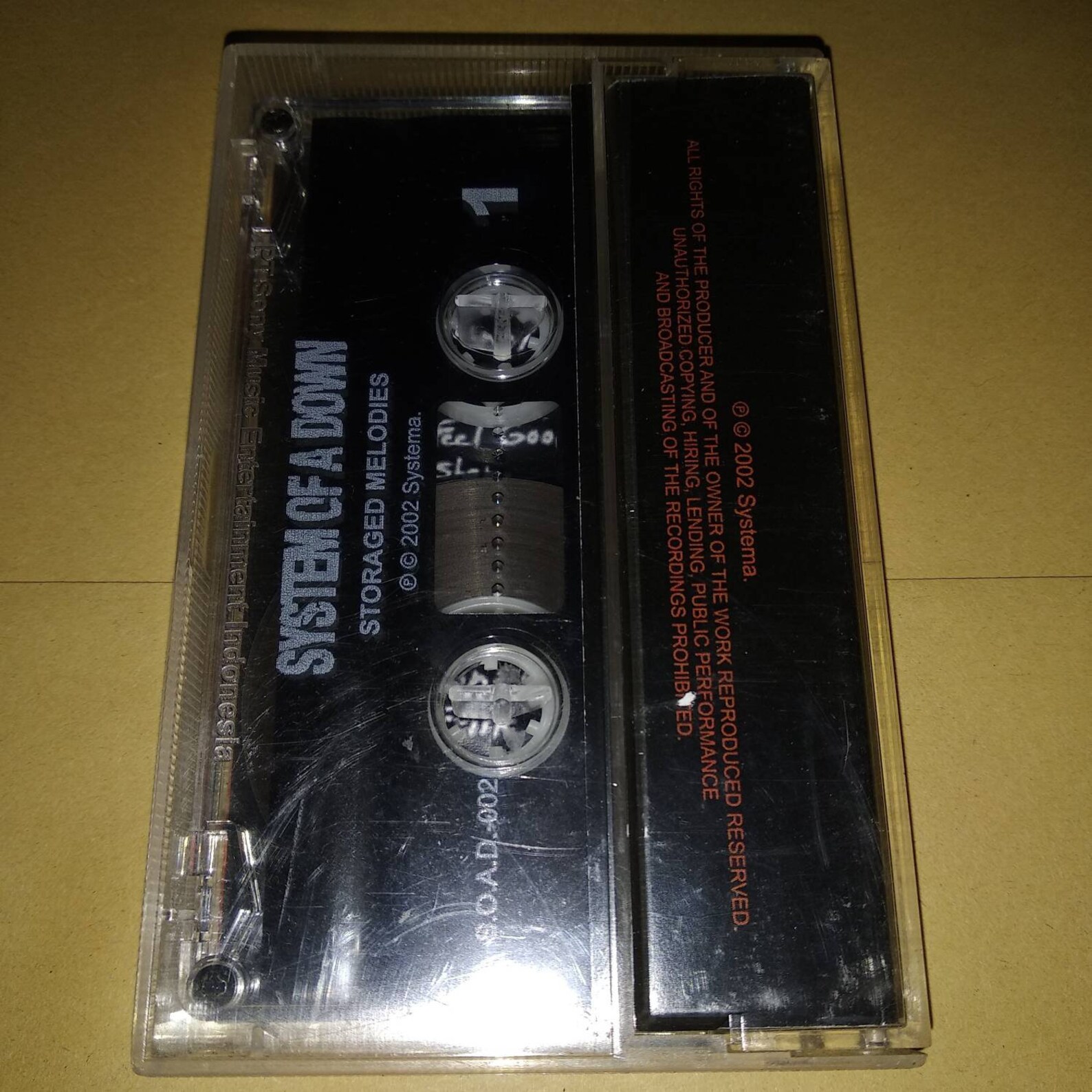 System of A Down Storaged Melodies Cassette Tape Etsy